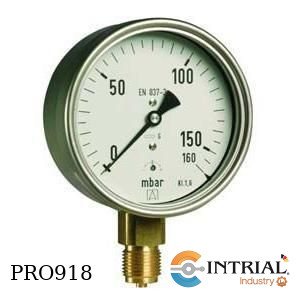 [KP63,D401(36056401)] Manometro 2 1/2", inf bronce, 1/4 npt 100mbar