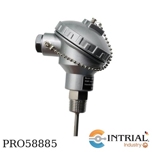 [PRO58885] SENSOR DE TEMPERATURA (RTD) PT-100Ω DOBLE DE 6 HILOS CON CABEZAL INTRIAL  Pt-100 2x3 Hilos 16x15mm.3