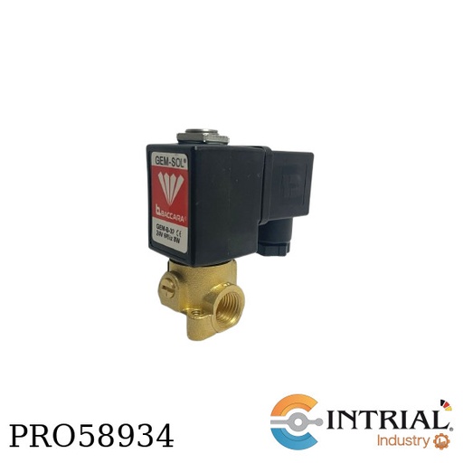 [GEM-A-22132N0+GEM-B-321] SOLENOID VALVE BACCARA  1/4NPT 3WNC 1.2SS NBR 8W/24VAC