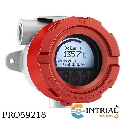 [7501A3B2B12] TRANSMISOR DE TEMPERATURA CAMPO CON DISPLAY PR Electronics 10...30 VDC Aluminio 1/2" NPT