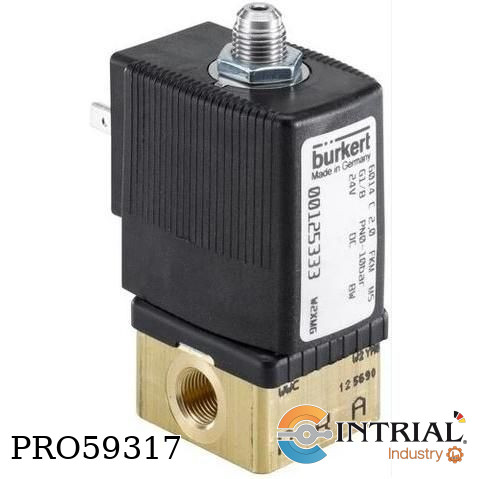 [125333] 3/2-WAY SOLENOID VALVE BURKERT 24 VDC NC  G 1/8 0 - 10 bar