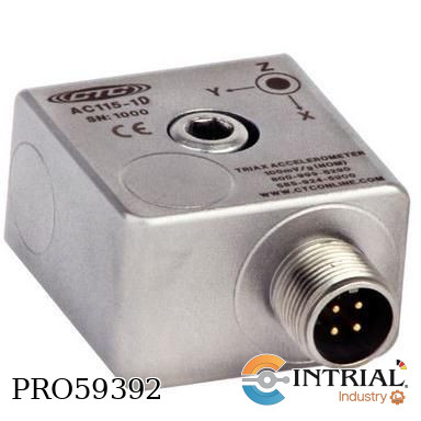 [AC115-1D] Low Cost Triaxial Accelerometer CTC 100 mV/g 1,0-6500 Hz  18-30 VDC 4 Pin Mini-MIL