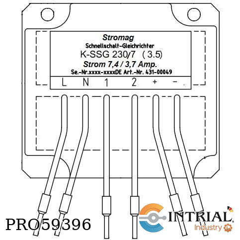 [K-SSG-230/7.4] Quick Switching Rectifier Unit STROMAG 230 V AC 1.5 mm2 207 / 103 V DC, 7.4 Amps