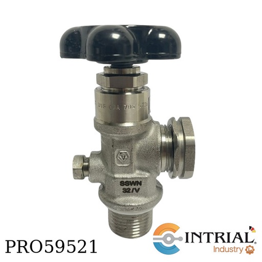 [S32S3U18X705SW432CPEWP139-5736] Wheel operated SS diaphragm gland seal valves, CGA 705