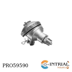 [PRO59590+5337A] SENSOR DE TEMPERATURA (RTD) PT100Ω CON CABEZAL + TRANSMISOR DE TEMPERATURA HART 7, Pt100, Pt1000, TE
