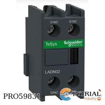[LADN02] Bloque de Contacto Auxiliar TELEMECANIQUE 2 NC 690 V CA 25...400 Hz 10 A