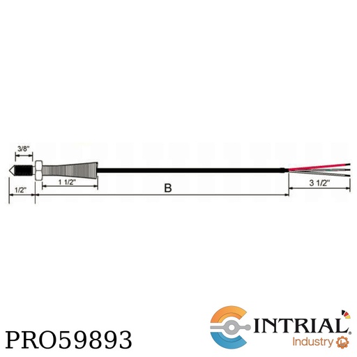 [PRO59893] SENSOR DE TEMPERATURA (RTD) PT-100Ω DE 3 HILOS CON ROSCA M8 INTRIAL