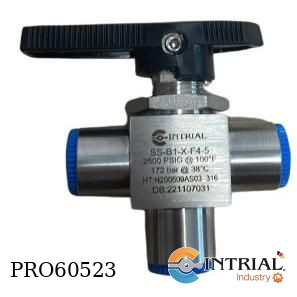 [BV-F4N-SS-3-PE] Valvula de Bola 3 Vias SS 1/4 FNPT-6000 Psi