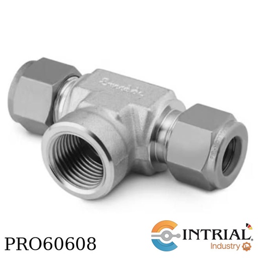 [FTII-270-14OD-F-14-VG] Tubing Fitting Inox Union Tee (D-D-FT)