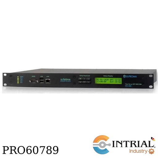 [NTS-3000] NTP/PTP IEEE1588 Network Time Server ELPROMA 110/230 VAC (max 1A) w/ 2x PoE
