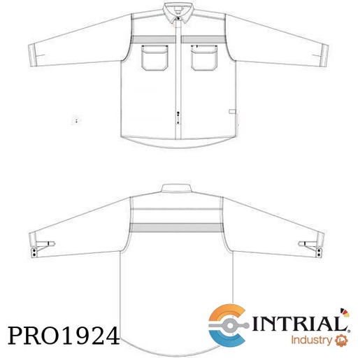 [CAM-TXL-CL1-CV] Camisa Antiflama, Talla XL , Clase 1 , ATPV 9.0 cal/cm2