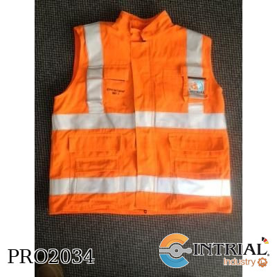 [CHA-TM-CL2] Chaleco Antiflama  Talla M, Clase 2 , ATPV 9.0 cal/cm2