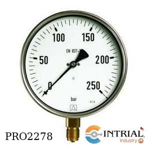 [RF100,D401(86525401)(0a6bar/0a86] Manómetro tipo Bourdon, RANGO :0 a 6 Bar/0 to 86 Psi, Diámetro, de Carcasa 4''(100mm) , Conexión INF