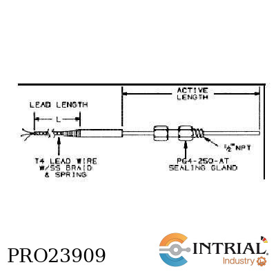 [PRO23909] Screw-in resistance thermometer Pt100, 152,4 mm