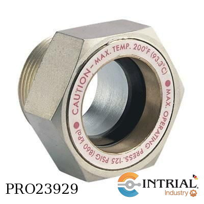 [SFI-500B-1-1-2] SIGHT WINDOW,  1-1/2" male NPT, 200°F (93°C), 125 psig (8.6 bar).