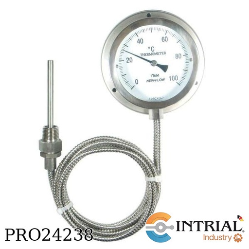 [FTh100ChD432(64373432)+64460(NPT)+64527] Termometro con Gas para Aplicaciones Quimicas FTh100Ch  D432 + 64460 + 64527