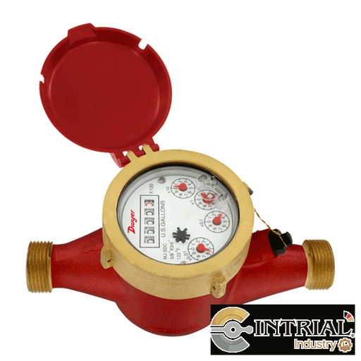 [WMH-A-C-07-1] MULTI-JET HOT WATER METER, 1 1/2" pipe size, 5 a 100 GPM, 190°F (88°C).