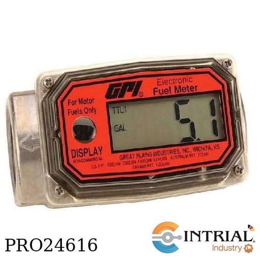 [01A31GM] DIG FUEL METER, 1" female NPT, Range: 3 to 30 GPM
