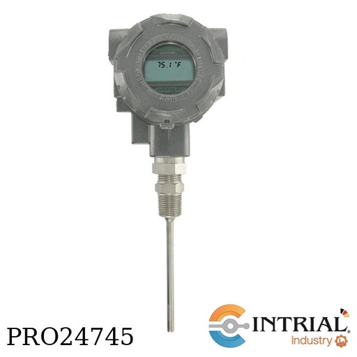 [TTE-1-04-W-LCD] EXPLOSION-PROOF RTD TEMPERATURE TRANSMITTER, 4˝ probe, LCD display