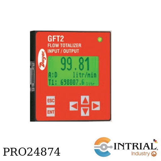 [GFT2-15-RS232] Flow Totalizer, 4 to 20 mA, ±0.1% FS., 12 to 26 VDC.
