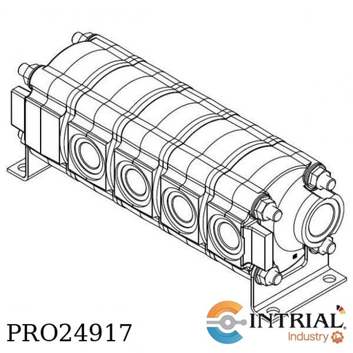 [H30459L] 4-section high pressure flow divider, nlet flow: 96 l / min