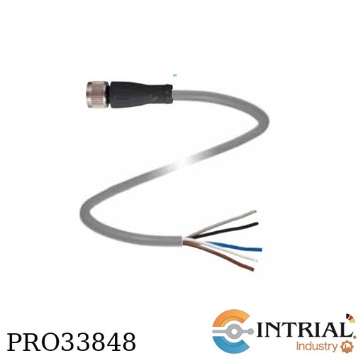 [V15-G-2M-PVC] CONECTOR HEMBRA, M12X5, PVC