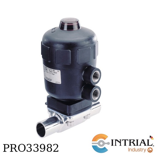 [2031-A-2-25,0-AD-VP-GM86-C-F+NO01+NO05] VALVULA DE MEMBRANA DE 2/25 VIAS CON ACTUADOR NEUMATICO DE PLASTICO BURKERT  1"  GAS  25 mm DM 80mm