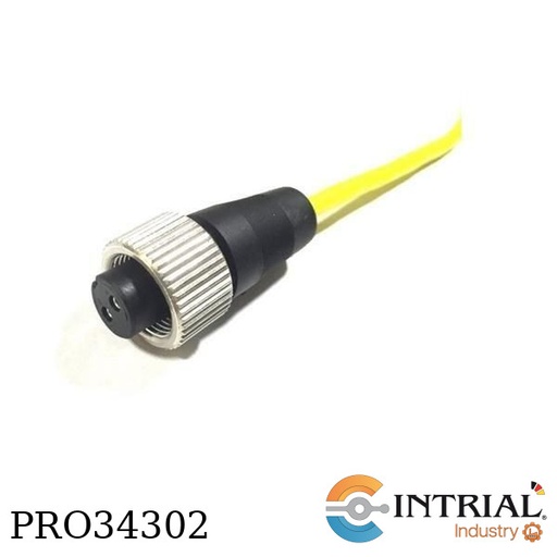 [R6W-0-J9T2A-64] CONJUNTO DE CABLE DE PAR TRENZADO DE ALTA TEMPERATURA, 200 ° C, IP67, 20m cable