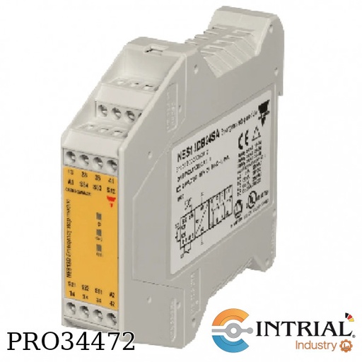 [NES13DB24DC] EMERGENCY STOP AND SAFETY GATE RELAY  1NC - 3NO - SCREW-DATACHABLE - MONITORED-MANUAL