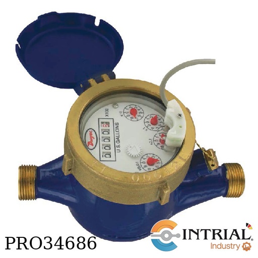 [WMT2-A-C-04] MULTI-JET WATER METER WITH PULSED OUTPUT, Coupling Size: 1˝ NPT Max flow: 50