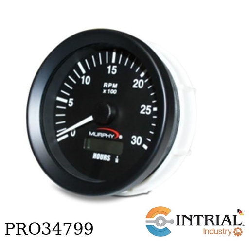 [ATH-30-B] ​TACHOMETERS AND TACH/HOURMETERS, 3000 rpm 10-32 VDC 0 to 99-999.1 hours LED Backlight