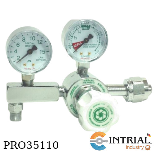[PRO35110(W1-540-15FG)] REGULADOR CON 2 MANOMETROS OXIGENO-NITROGENO