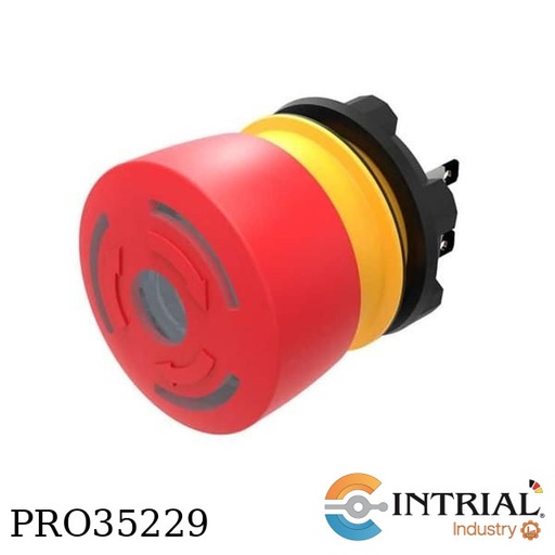[84-5340.0020] EMERGENCY STOP SWITCHES, 32mm 2NC MAINT Twist-Unlock Non-Illuminated Black Ring 5A 250VAC QC