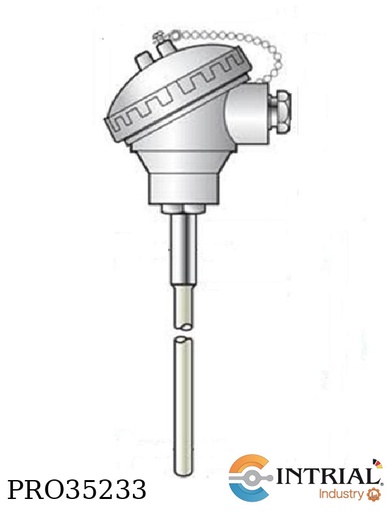[PRO35233] PLUG-IN THERMOCOUPLE, 1 x Type K,  ø 15 mm, L1=625 mm