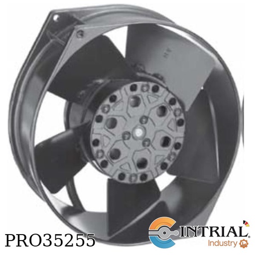 [W2S130-AA03-01] AXIAL FAN, IP20 230 V AC 172 MM 55 MM 224 CU.FT/MIN 380 M³/H 2 LEAD WIRE 53 DBA