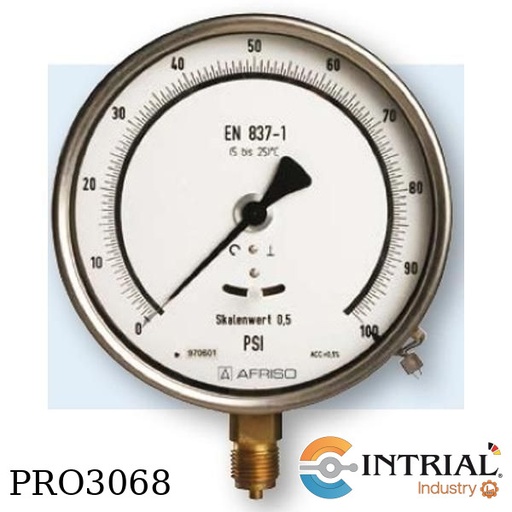 [RF160F-D401(88223401)(0-400Bar)] MANOMETRO PATRON TIPO BOURDON , 160 mm, 0 a 400 Bar,