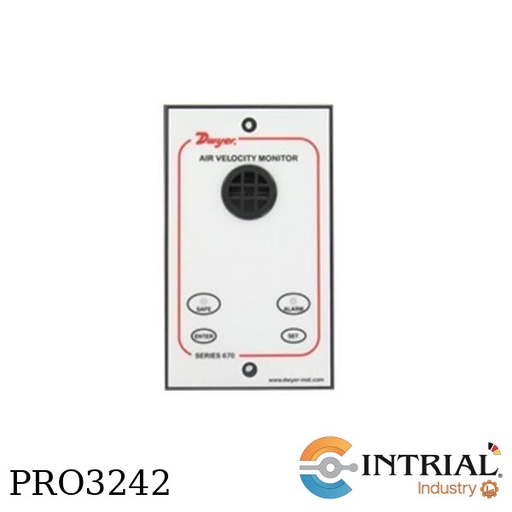 [670] MONITOR DE CAMPANAS DE HUMO, 30-400 FPM, 55-86 °F (13-30 °C)., 5 A a 250 VCA.