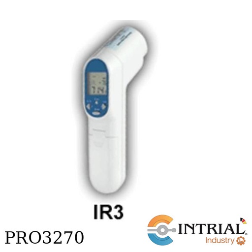 [IR3] PISTOLA INFRARROJA, -60 a 500 °C, +/-2%, 0.1°F/°C, 0.5 a 1.0