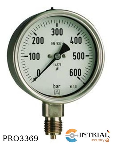 [RF100Ch,D402(0to10bar/0to145psi)] MANÓMETRO TIPO BOURDON, RANGO 0 to 10 bar/0 to 145 psi, 1/2''NPT