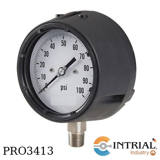 [RF130PG,D102(0a60PSI)] MANOMETRO TIPO FENOLICO RELLENO DE GLYCERINA, Rangos: 0 a 60 PSI