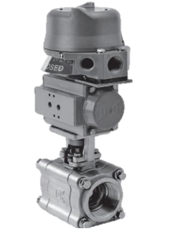 [4D3600XTB2+VPVL200SR4/5BD+ANX35S1GV08RA] Valvula de Bola con extremos soldables de 1" con Actuador Neumatico 