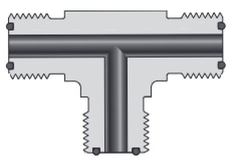 [OFS4-UT-OFS4-OFS4-316L-NACE] OFS Body Union Tee HIKELOK