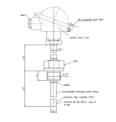 [PRO61964] SCREW-IN RESISTANCE THERMOMETER