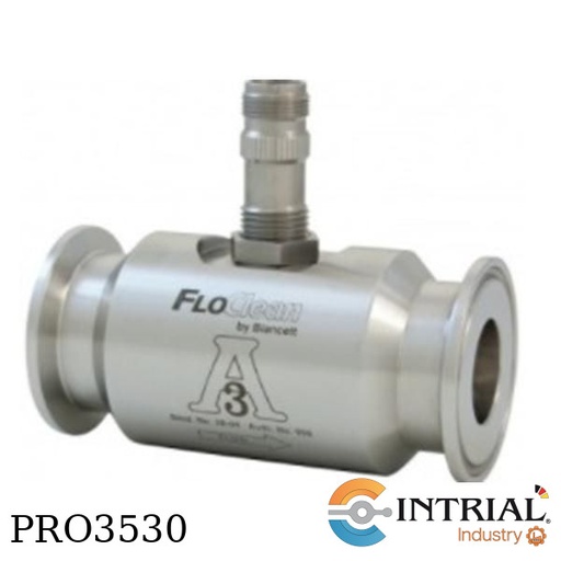 [B16C-110A-3AA] ​FLO-CLEAN 3-A SANITARY TURBINE FLOW METER 5 A 50 GPM