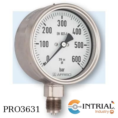 [RF63Ch,D902(85116902)(0a16bar)] MANÓMETRO TIPO BOURDON CON GLICERINA, Rango: 0 a 16 bar (0 a 232 PSI)