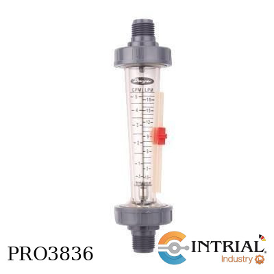 [LFMC-07-A2] POLYCARBONATE FLOWMETERS,  0.25-2.5 GPM, 1/2" NPT, 316 SS float.