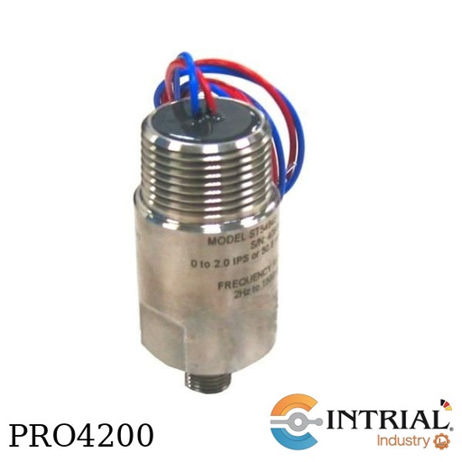[ST5484E-151-410-00] SENSOR DE VIBRACION, Connection: 4-20 Ma; Flying leads; 2”