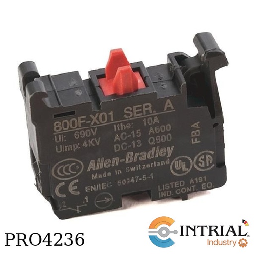 [800F-X01] Contact Block, 22.5mm, Plastic, 1 Normally Closed