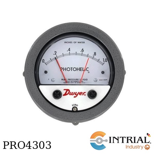 [3000MR-3002MR] PHOTOHELIC, w.c.: , 0 - 2.0, ±2%, 20 to 120°F