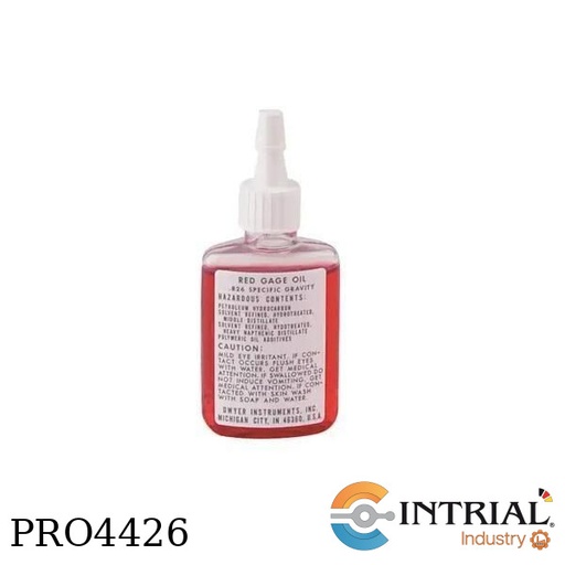 [A-101] ​DISPENSER BOTTLE OF RED GAGE FLUID, 1 oz,  826 sp. gr.